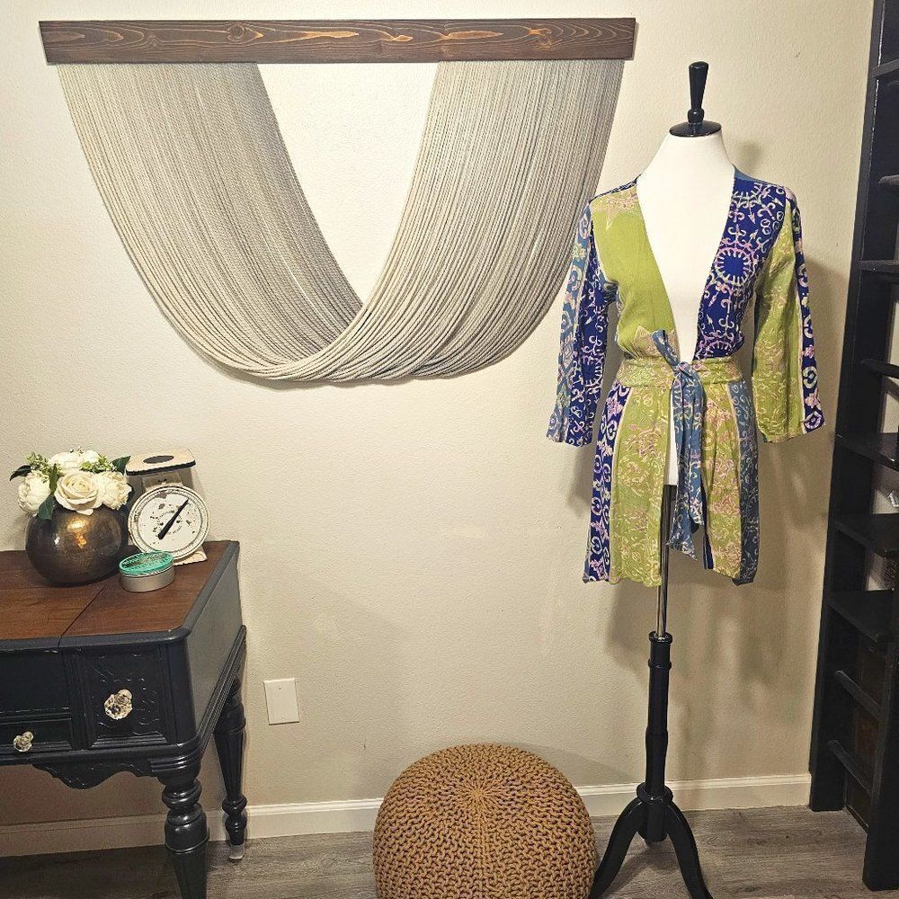 Soft Surroundings Abstract Tie Front Cardigan Sz S